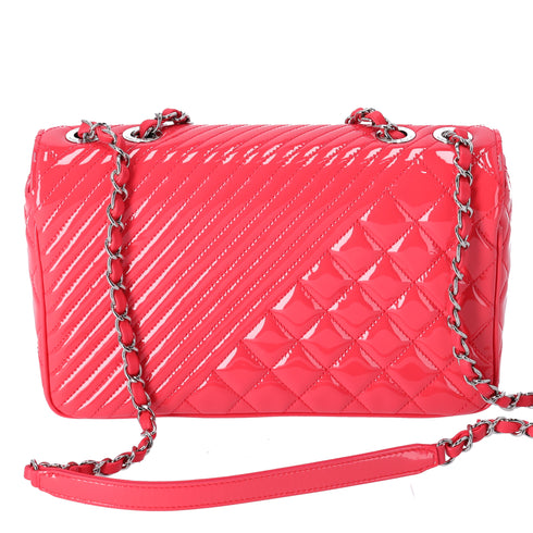 CHANEL Matelasse Coco Boy Shoulder Bag A92797 Pink Patent Leather