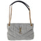 SAINT LAURENT PARIS Lulu Puffer Small Shoulder Bag 577476 Denim