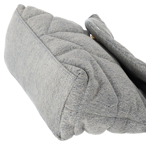 SAINT LAURENT PARIS Lulu Puffer Small Shoulder Bag 577476 Denim