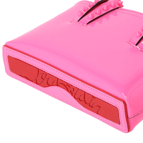 Christian Louboutin Cabata EW Nano Handbag 3225245 Pink Patent Leather