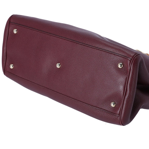 GUCCI Bamboo Shopper Tote Bag 323660 Bordeaux Leather