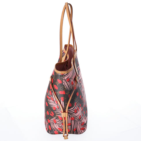 Louis Vuitton Neverfull MM Monogram Jungle Dot Tote Bag M41979 Poppy
