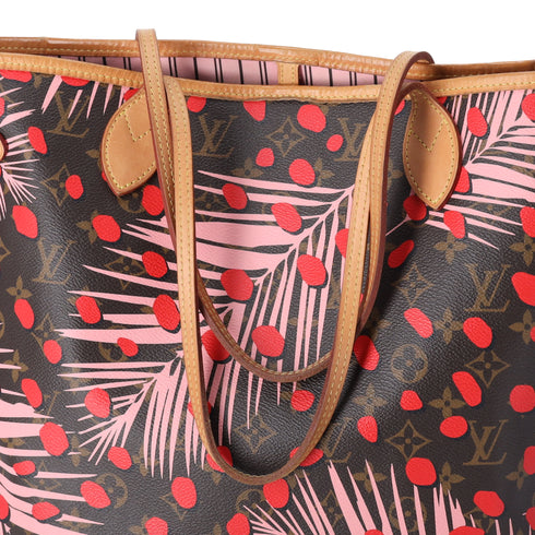 Louis Vuitton Neverfull MM Monogram Jungle Dot Tote Bag M41979 Poppy