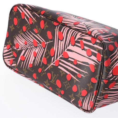 Louis Vuitton Neverfull MM Monogram Jungle Dot Tote Bag M41979 Poppy