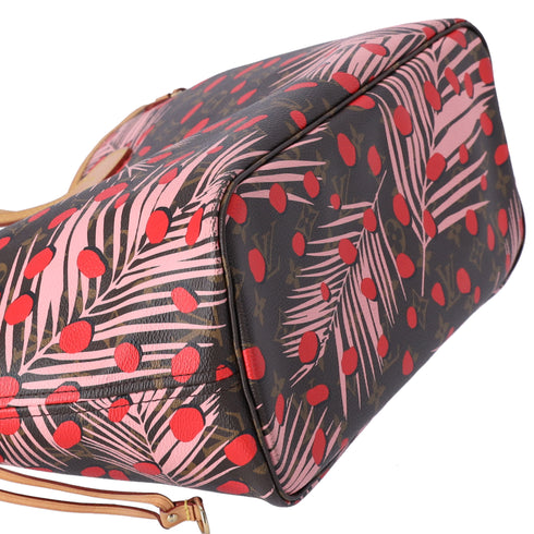 Louis Vuitton Neverfull MM Monogram Jungle Dot Tote Bag M41979 Poppy