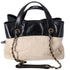 CHANEL In The Mix Tote Bag Beige Black Lambskin Leather