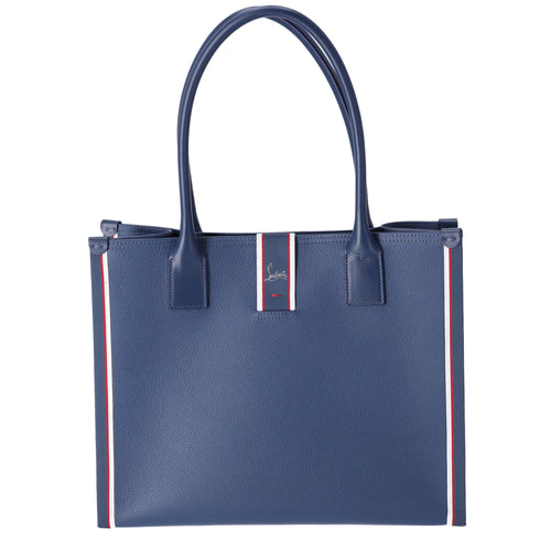 Christian Louboutin Nastrolbi Tote Bag Blue Red White Leather