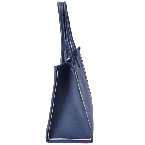 Christian Louboutin Nastrolbi Tote Bag Blue Red White Leather