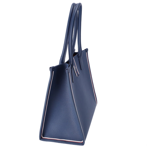 Christian Louboutin Nastrolbi Tote Bag Blue Red White Leather