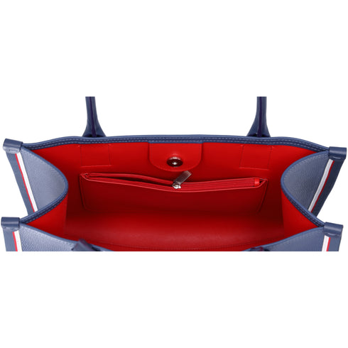 Christian Louboutin Nastrolbi Tote Bag Blue Red White Leather