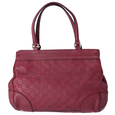 GUCCI Guccissima Mayfair GG Handbag 257063 Bordeaux Leather