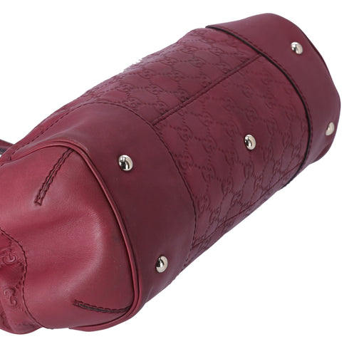 GUCCI Guccissima Mayfair GG Handbag 257063 Bordeaux Leather