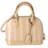 Louis Vuitton Alma BB Monogram Vernis Rayures Handbag Dune Pink Patent Leather