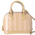 Louis Vuitton Alma BB Monogram Vernis Rayures Handbag Dune Pink Patent Leather
