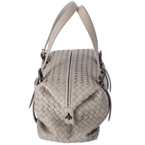BOTTEGA VENETA Montaigne Slouchy Handbag Light Gray Leather