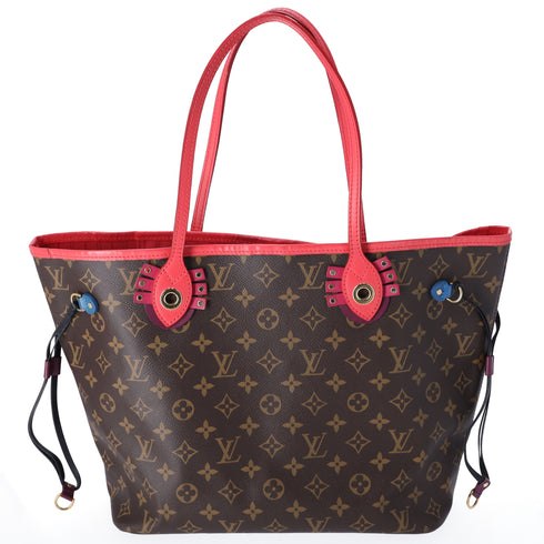 Louis Vuitton Neverfull MM Monogram Totem Tote Bag M41663 Flamingo