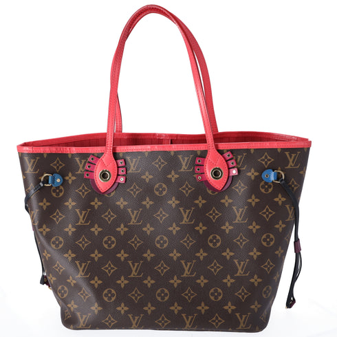 Louis Vuitton Neverfull MM Monogram Totem Tote Bag M41663 Flamingo