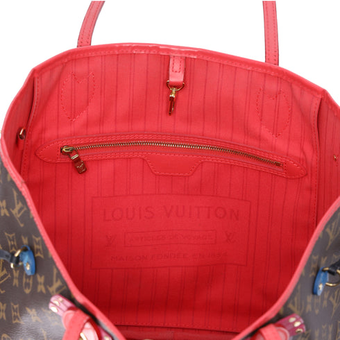 Louis Vuitton Neverfull MM Monogram Totem Tote Bag M41663 Flamingo