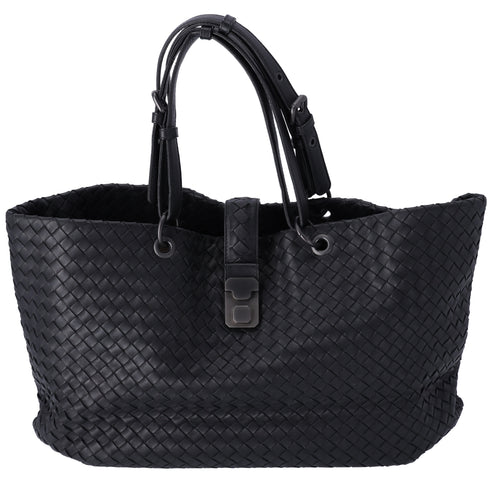 BOTTEGA VENETA Capri Tote Bag Black Leather