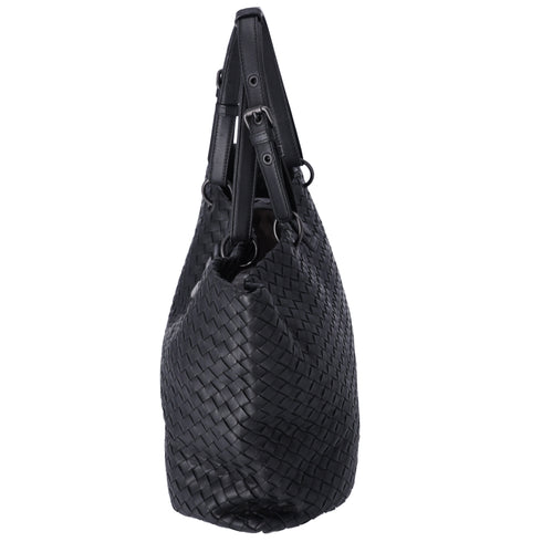 BOTTEGA VENETA Capri Tote Bag Black Leather