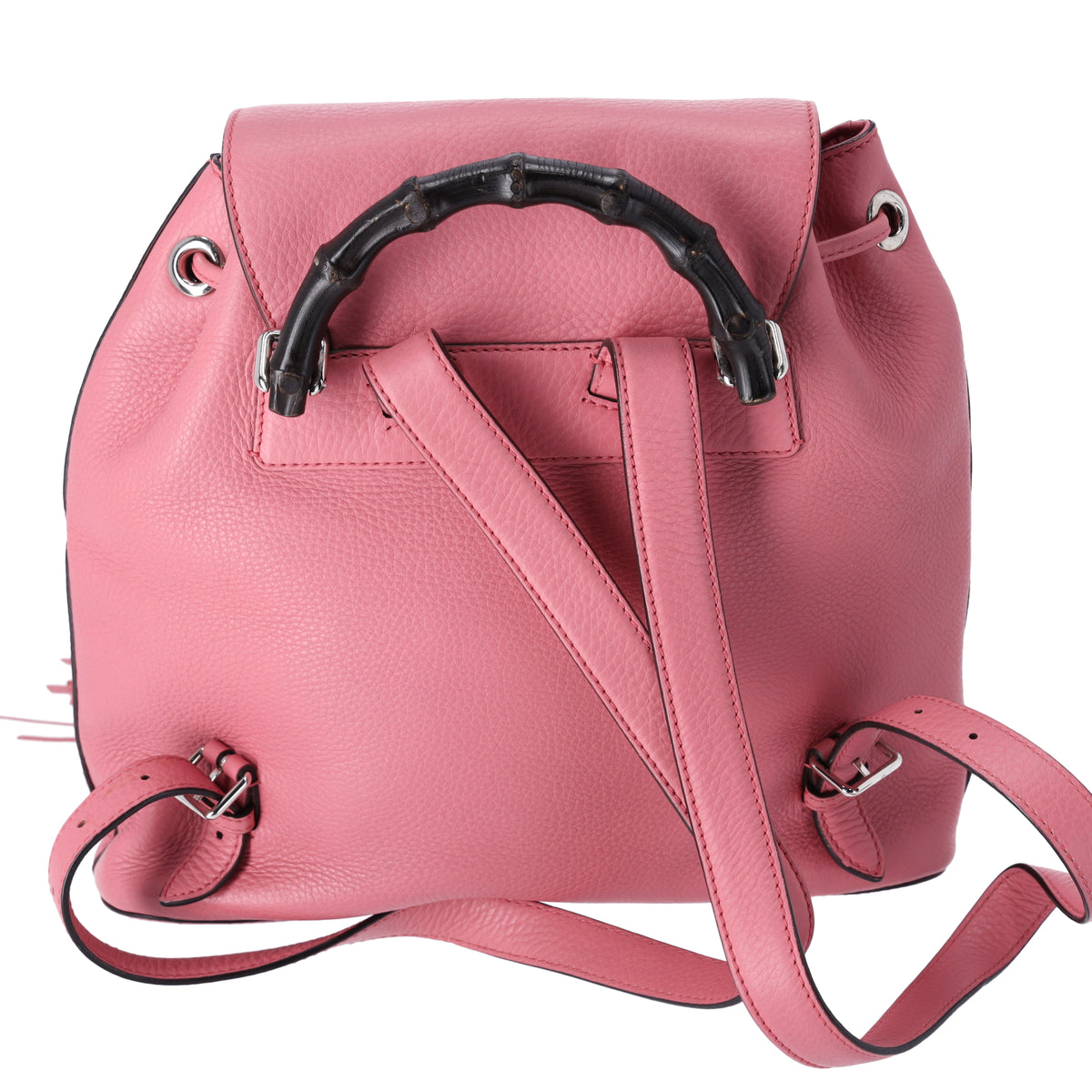 GUCCI Bamboo Backpack 370833 Pink Leather Tassel – Gaby
