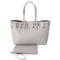 Christian Louboutin Cabata Small Tote Bag Light Gray Leather Rubber