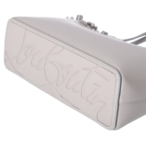 Christian Louboutin Cabata Small Tote Bag Light Gray Leather Rubber