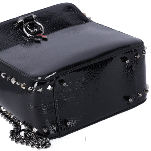 Christian Louboutin Rubyrow Backpack Black Patent Leather Studded