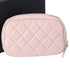 CHANEL Matelasse Pouch A80909 Light Pink Grained Shiny Calfskin