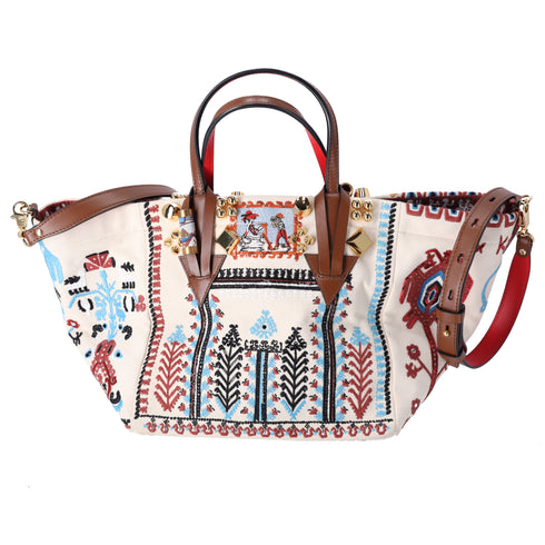 Christian Louboutin Greekaba Small Canvas Tote Bag Shoulder Bag