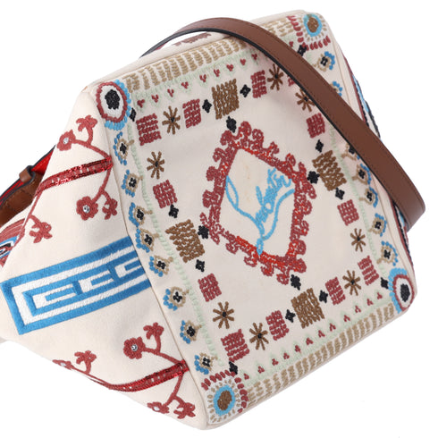 Christian Louboutin Greekaba Small Canvas Tote Bag Shoulder Bag