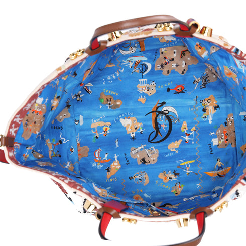 Christian Louboutin Greekaba Small Canvas Tote Bag Shoulder Bag