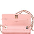 CHANEL Matelasse Trendy CC WOC Wallet on Chain Pink Lambskin