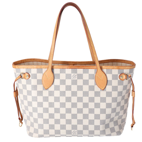 Louis Vuitton Neverfull PM Tote Bag N51110 Azur Damier Canvas