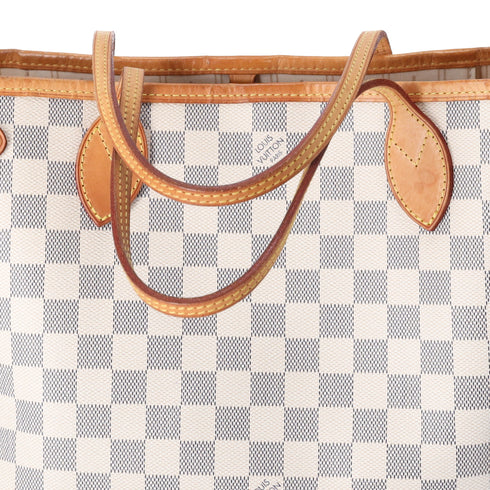 Louis Vuitton Neverfull PM Tote Bag N51110 Azur Damier Canvas