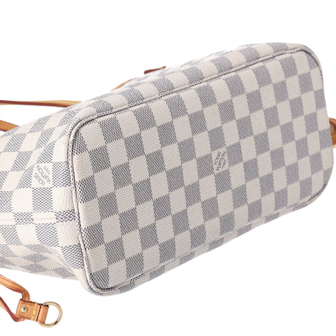 Louis Vuitton Neverfull PM Tote Bag N51110 Azur Damier Canvas