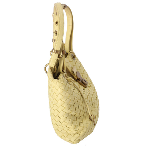 BOTTEGA VENETA Capri Tote Bag 162112 Light Yellow Leather