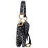 Christian Dior Saddle Bag Handbag Gray Black Leopard Jacquard