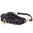 Christian Dior Saddle Bag Handbag Gray Black Leopard Jacquard