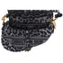 Christian Dior Saddle Bag Handbag Gray Black Leopard Jacquard