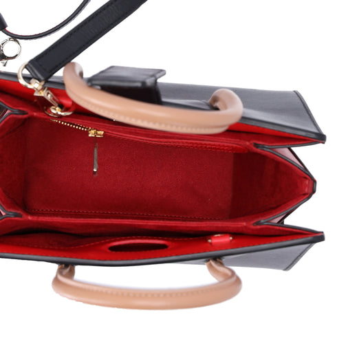 Christian Louboutin Paloma Small Handbag Black Beige Multi Leopard Leather