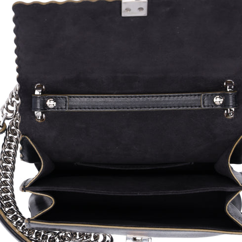 FENDI Mini Kan I Shoulder Bag 8M0381 Black Leather