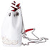 Christian Louboutin Maryjane Backpack White Calfskin Leather Glitter