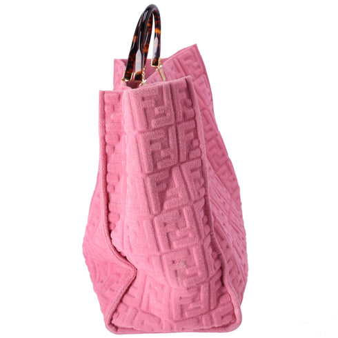 FENDI Sunshine Shopper XL Tote Bag 8BH373 Pink FF