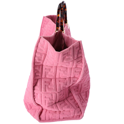 FENDI Sunshine Shopper XL Tote Bag 8BH373 Pink FF