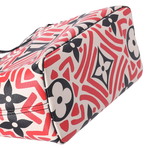 Louis Vuitton Neverfull MM LV Crafty Tote Bag Creme Rouge Giant Monogram