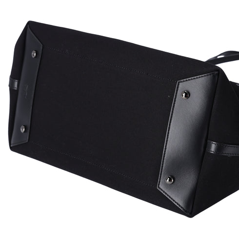 Christian Louboutin Frangibus Tote Bag Black Red Canvas Leather