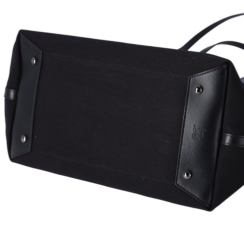 Christian Louboutin Frangibus Tote Bag Black Red Canvas Leather