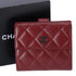 CHANEL Matelasse Trifold Wallet A48980 Bordeaux Caviar Leather