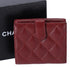 CHANEL Matelasse Trifold Wallet A48980 Bordeaux Caviar Leather